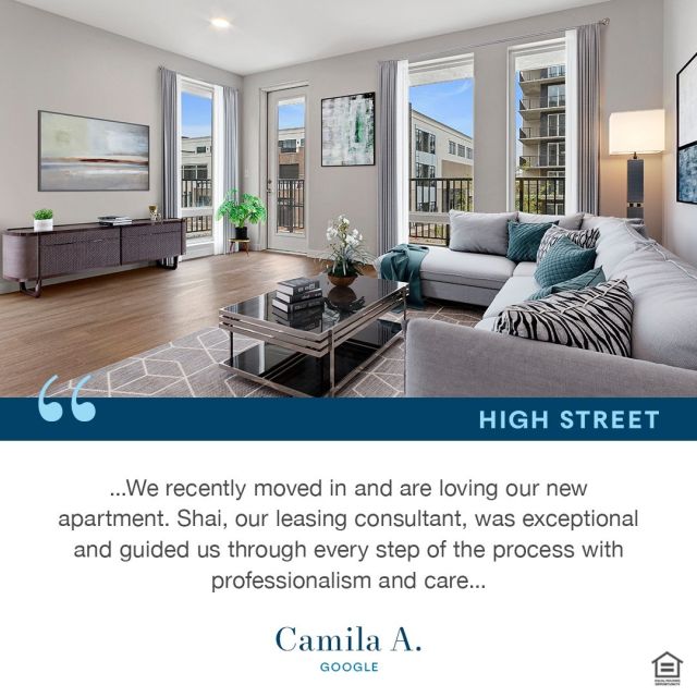 We're happy to have you here, Camila. Thank you for your kind words; our team appreciates them! 🖤
.
.
If you'd like to know why residents love living at High Street, visit the link in our bio and see for yourself.